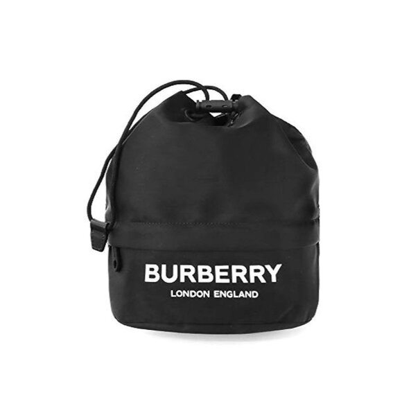 Burberry Small Econyl Phoebe Drawcord Pouch Black 8032188 - Picture 1 of 16
